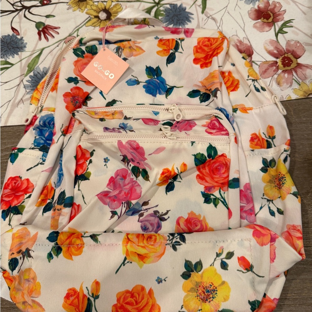 Bando Floral Backpack with Multicolor Roses